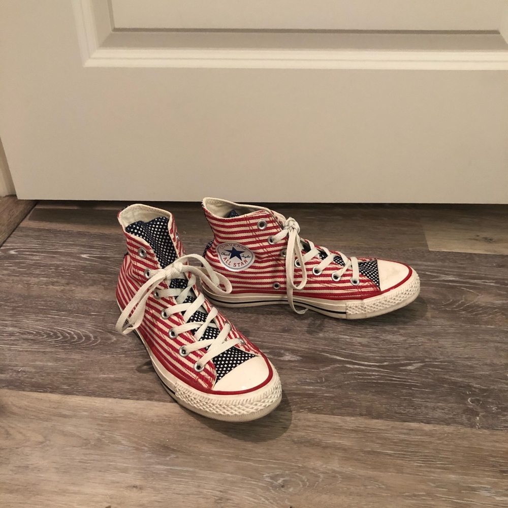 American flag themed Converse